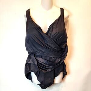 New‎ Lycra Xtra Life Black Swimsuit Slimming Flattering 291 Plus Size 22W